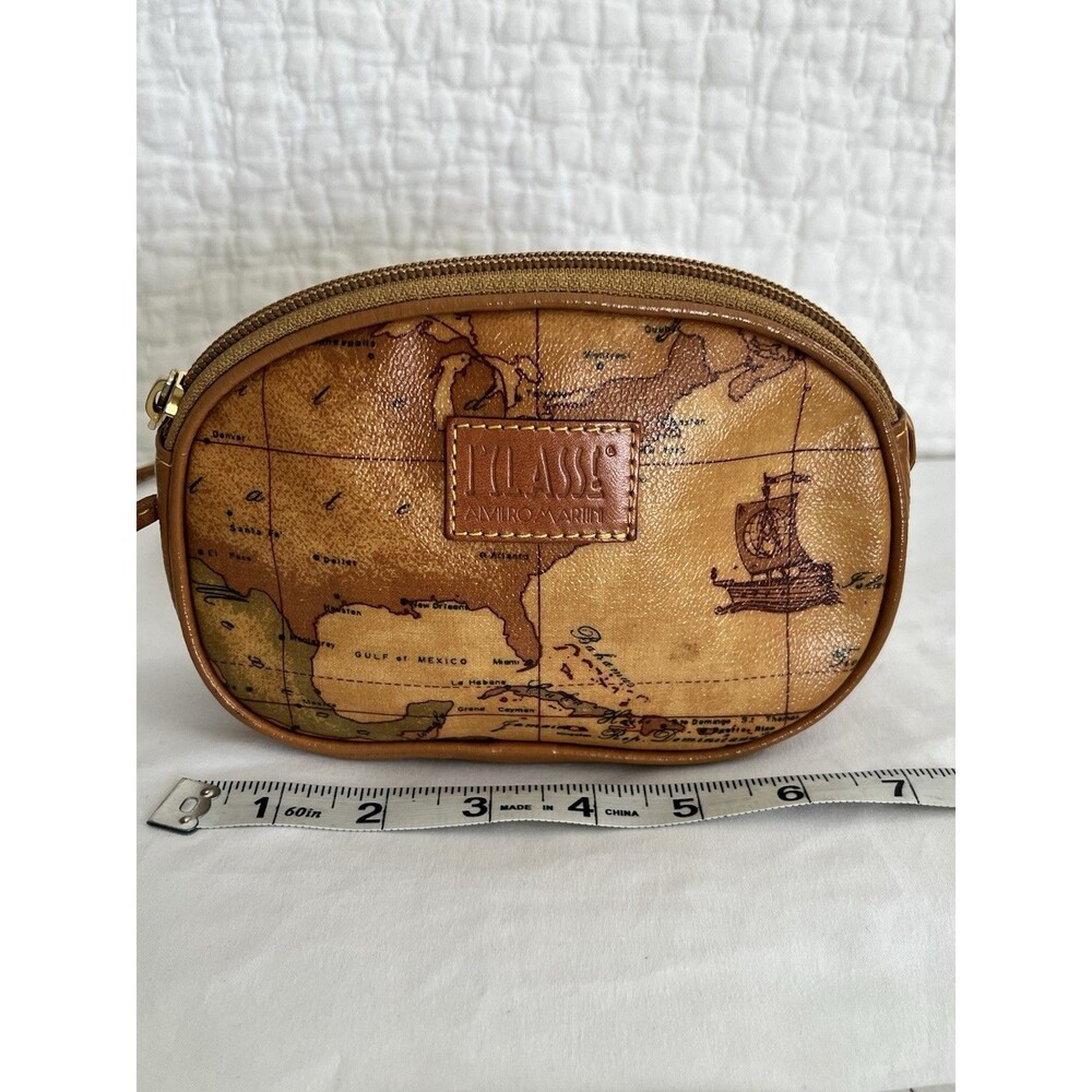 Alviero Martini Globe Print Mini Crossbody Bag - Picture 8 of 11